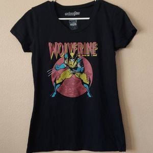 Ladies Marvel WOLVERINE Graphic Tee Shirt SZ LG 2013 RARE!